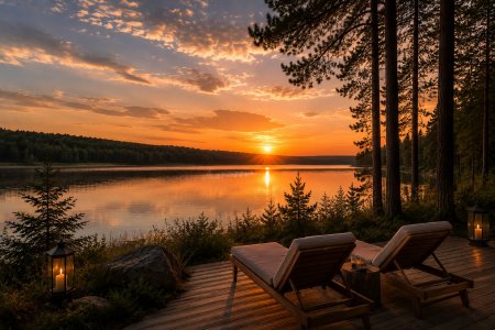 Sunsets at Lake Velho
